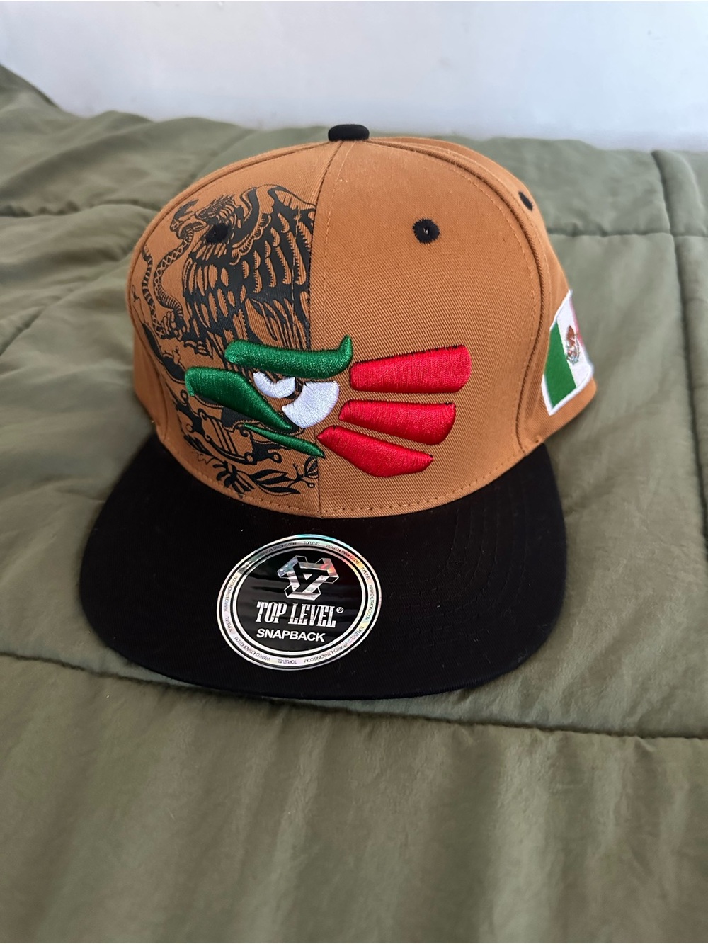 MEXICO EMBROIDERED EAGLE HAT FLAT SNAPBACK NEW